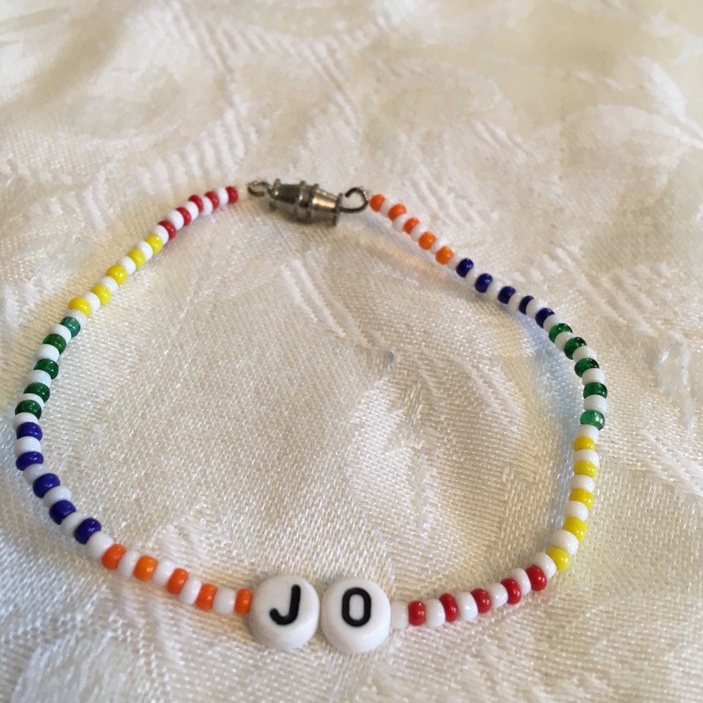 JO 7” personalized name bracelet-NEW